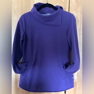 T for Talbots Split Cowl Neck Tunic Sweatshirt